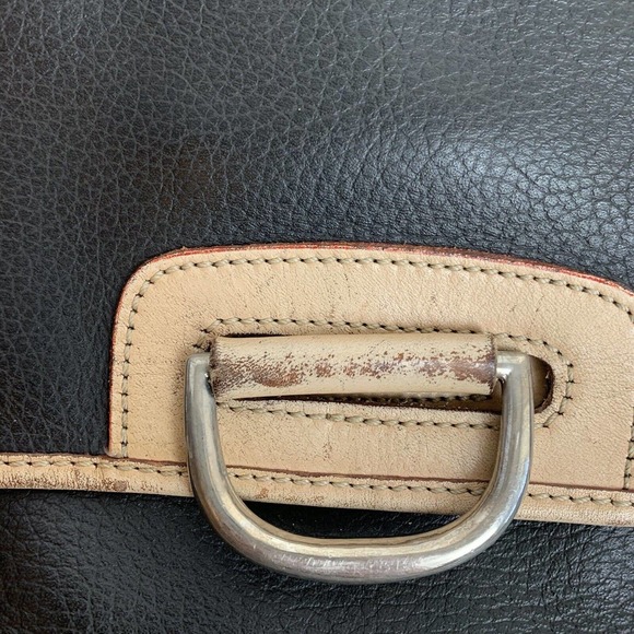 Dooney Bourke Purse Vintage Womens Black Leather Adjustable Strap Bag - Picture 9 of 9